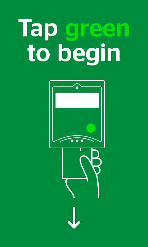 Tubular tap to donate screen