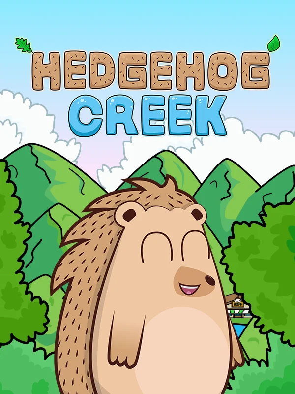 Hedgehog Creek Game world with a hedgehog sprite